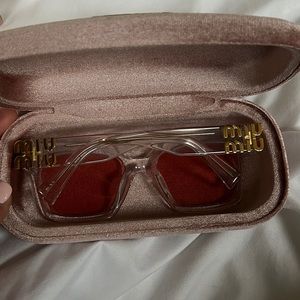 MIU MIU 04UV CUSTOM ROSE COLORED LENS GLASSES